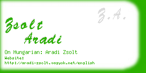 zsolt aradi business card